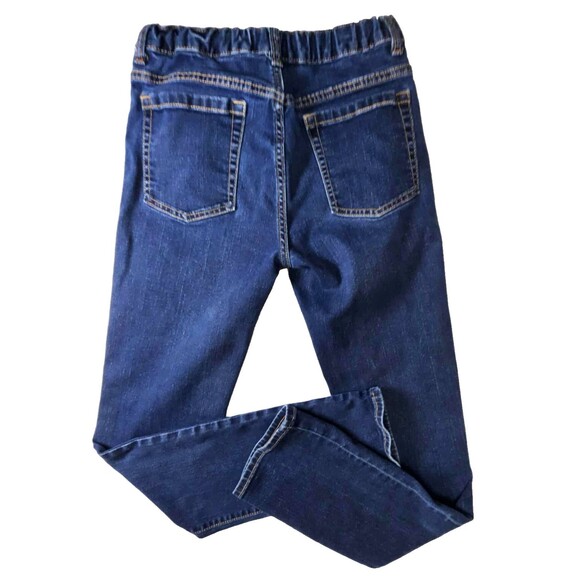 Old Navy Boys Jeans Size 18 Skinny Adjustable Waist Dark Wash - Picture 2 of 8